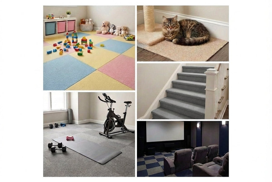 10 Teppichfliesen-Hacks, die Sie noch nicht kannten