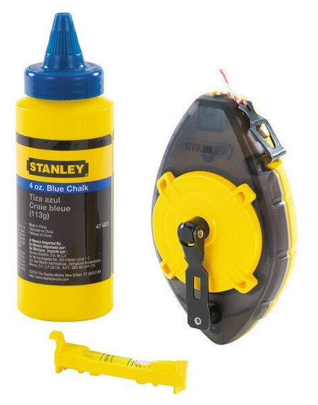 STANLEY® Schlagschnurroller Set mit blauer Kreide und Wasserwaage - Van Heugten Teppichfliesen GmbH