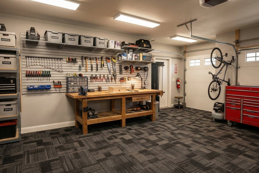 Die besten Teppichfliesen für Garage und Schuppen: Praktische Tipps